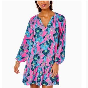 Lilly Pulitzer Pink Floral Lucee Dress - M